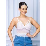 Top Cropped Renda Branco