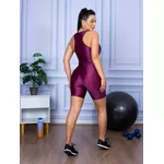 Short com Bolso Feminino de Academia Cirrê 3D Marsala