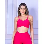Top Alça Com Bojo Costa Aberta Suplex Rosa Pink