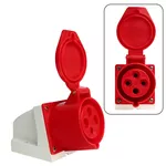 Tomada Sobrepor 3P+T 32A 6H Vermelho OMG-4206