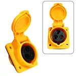 Tomada Embutir 2P+T 16A 4H Amarelo OMG-3044