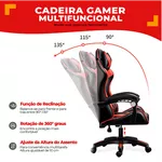 Cadeira Gamer OT-OC1A ÔMEGA Couro Sintético