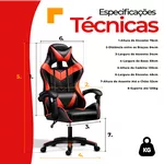 Cadeira Gamer OT-OC1A ÔMEGA Couro Sintético