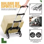 Carrinho de Carga Dobrável com Capacidade de 80kg