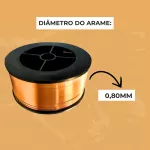 1kg Arame Solda Mig ER70S-6 A.C. 0,8mm Revestido uso com Gás Ômega