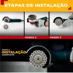 Escova Copo Trançada de Aço Carbono M14 Ômega
