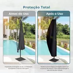 Capa Protetora Ômega para Ombrelone - Proteção Contra Chuva e Poeira