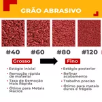 Kit com 10 Discos de Lixa Flap 4.1/2 para Lixadeira Ômega