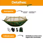 Rede de Descanso com Mosquiteiro 2,60 x 1,40m