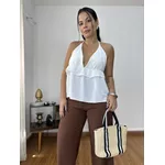 Blusa Frente Única Babado Off