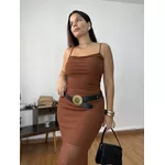 Vestido Tule Marrom 