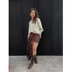 Saia Feminina Amarração Marrom