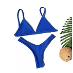 Biquini Basic Azul Bic Colméia Asa Delta