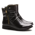 Bota/Coturno Feminina Kader Woman Couro Vegetale Preto 