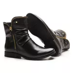 Bota/Coturno Feminina Kader Woman Couro Vegetale Preto 