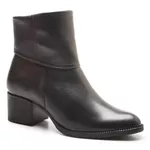 Bota/Coturno Feminina Kader Woman Couro Confort Preto