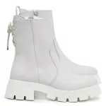 Bota Coturno Cadarço Cano Alto Off White 15004