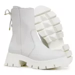 Bota Coturno Cadarço Cano Alto Off White 15004