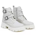 Bota Coturno FIvela e Cadarço 15020 Off White