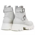Bota Coturno FIvela e Cadarço 15020 Off White