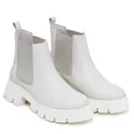 Bota Chelsea Feminina em Couro Off White 15025
