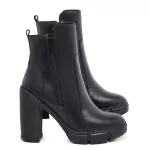 Bota Salto Grosso Cano Curto Preta 16010