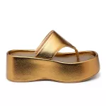 Papete Flat Feminina em Floter Bronze 5100
