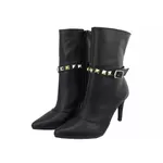 Bota Feminina Cano Médio Salto Fino Napa Preta 1793