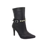 Bota Feminina Cano Médio Salto Fino Napa Preta 1793