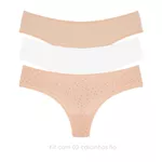 29218 - kit com três calcinhas. - Colorido