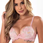 29221 - Conjunto Push Up. Calcinha clássica - Rosa