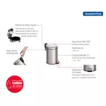 Lixeira Tramontina Inox com Pedal 3 Litros 