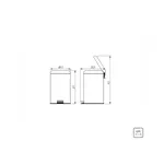 Lixeira Tramontina Inox com Pedal 3 Litros 
