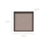 Ralo Oculto Astra Quadrado Universal 15x15 Bege 
