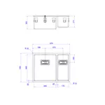 CUBA DECA COZINHA DUPLA WISH 55 INOX