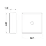 Cuba Roca Apoio Optica Square 35X35 - PQ 35 Branco
