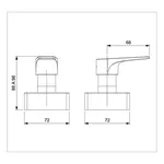 Acabamento de Registro Celite Noronha P/Base 1.1/4", 1.1/2"