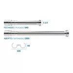 Sifão Tubo Extensivo Longo Universal Blukit Com Porca Branco 1,5M