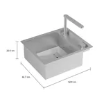 Cuba Deca Cozinha C/ Monocomando Supra Hide Inox