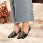 Sapatilha Joy Feminina em Couro preto J.Gean