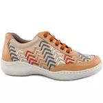Tênis Slip On Feminino de Couro legítimo cor Damasco Cod. EU0031/02