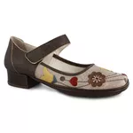 Sapato Boneca Salto Baixo Em Couro Glacê Dual Comfort J.gean Cod. FD0001