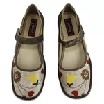 Sapato Boneca Salto Baixo Em Couro Glacê Dual Comfort J.gean Cod. FD0001