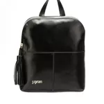 Mochila Feminina de Couro Legítimo cor Preto J.Gean cod. MC0001 