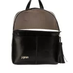 Mochila Feminina de Couro Legítimo cor Preto J.Gean cod. MC0001 
