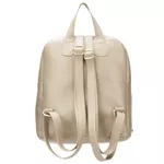 Mochila Feminina de Couro Legítimo cor Bege/Ourolight J.Gean 