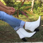 Bota Cano Curto Couro Legitimo