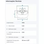 Caixa D'Água Plástica Fortlev C/ Rosca - 500L