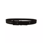 Cinto de Couro Soleta Fivela Metal Preto fosco