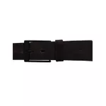Cinto de Couro Soleta Fivela Metal Preto fosco